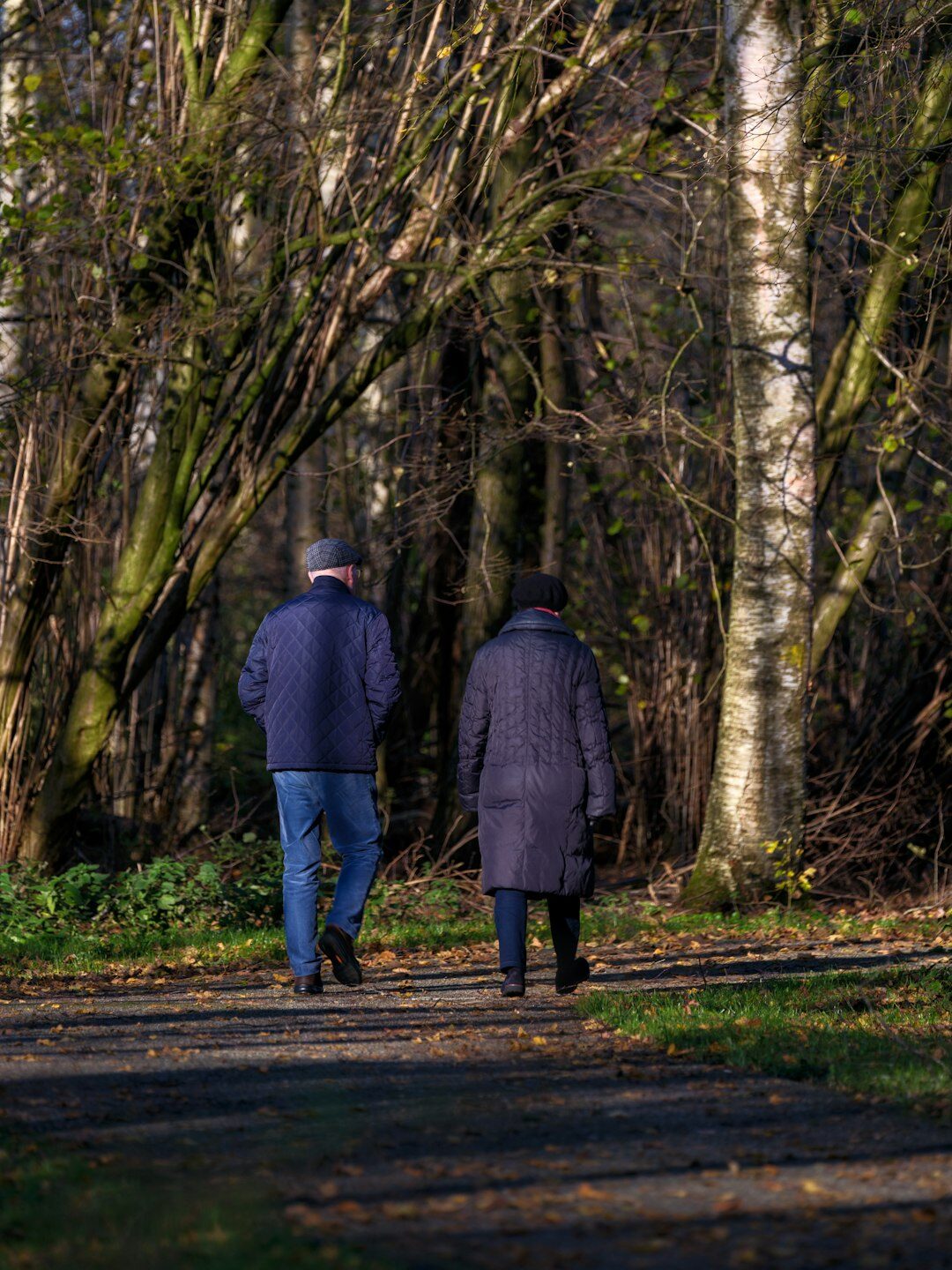 seniors in park walking
